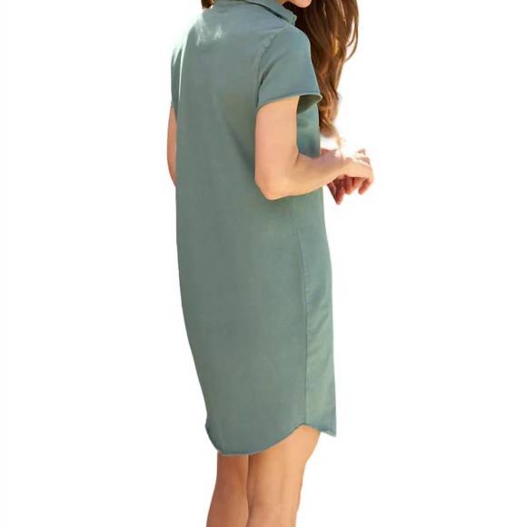 NEW FRANK & EILEEN sporty polo dress in rosemary - Picture 2 of 2